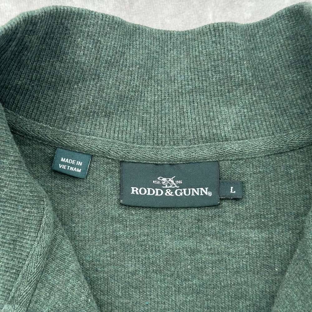 Rodd & Gunn Green Quarter 1/4 Zip Knit Pullover Sweater Men's Size Large - Picture 4 of 11